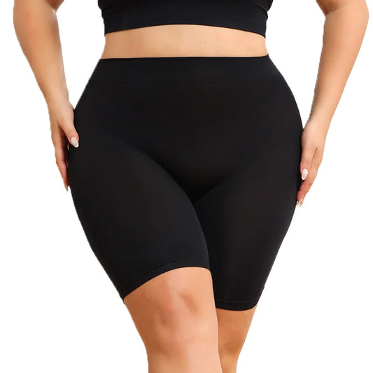 Plus Size High Waist Safety Shorts - Tummy Control & Butt Lifter Shapewear