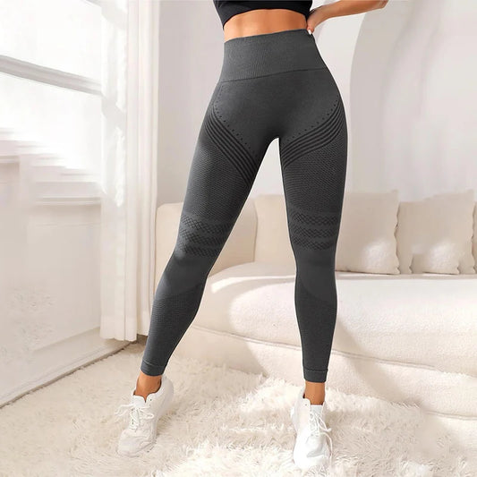 High Waist Seamless Workout Leggings - Breathable Fitness Leggings for Women